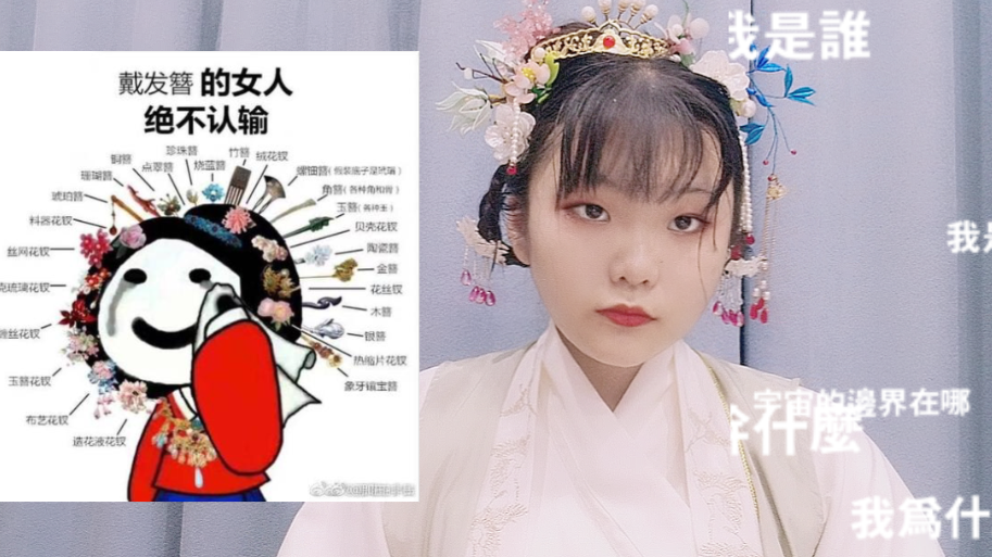 戴发簪的女人绝不认输把所有发簪戴上是什么样子